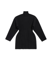 Hourglass Turtleneck Dress - Black