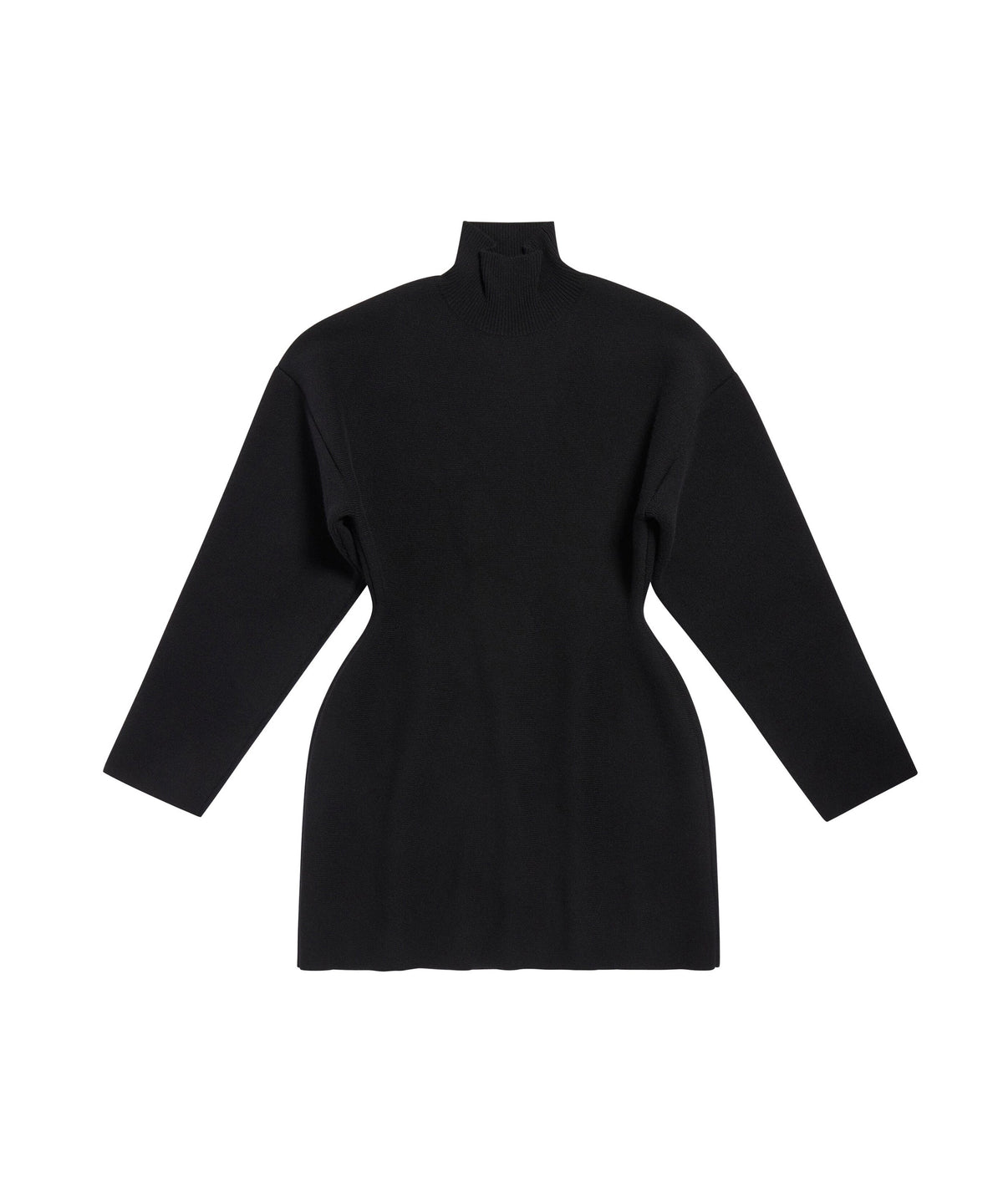Hourglass Turtleneck Dress - Black