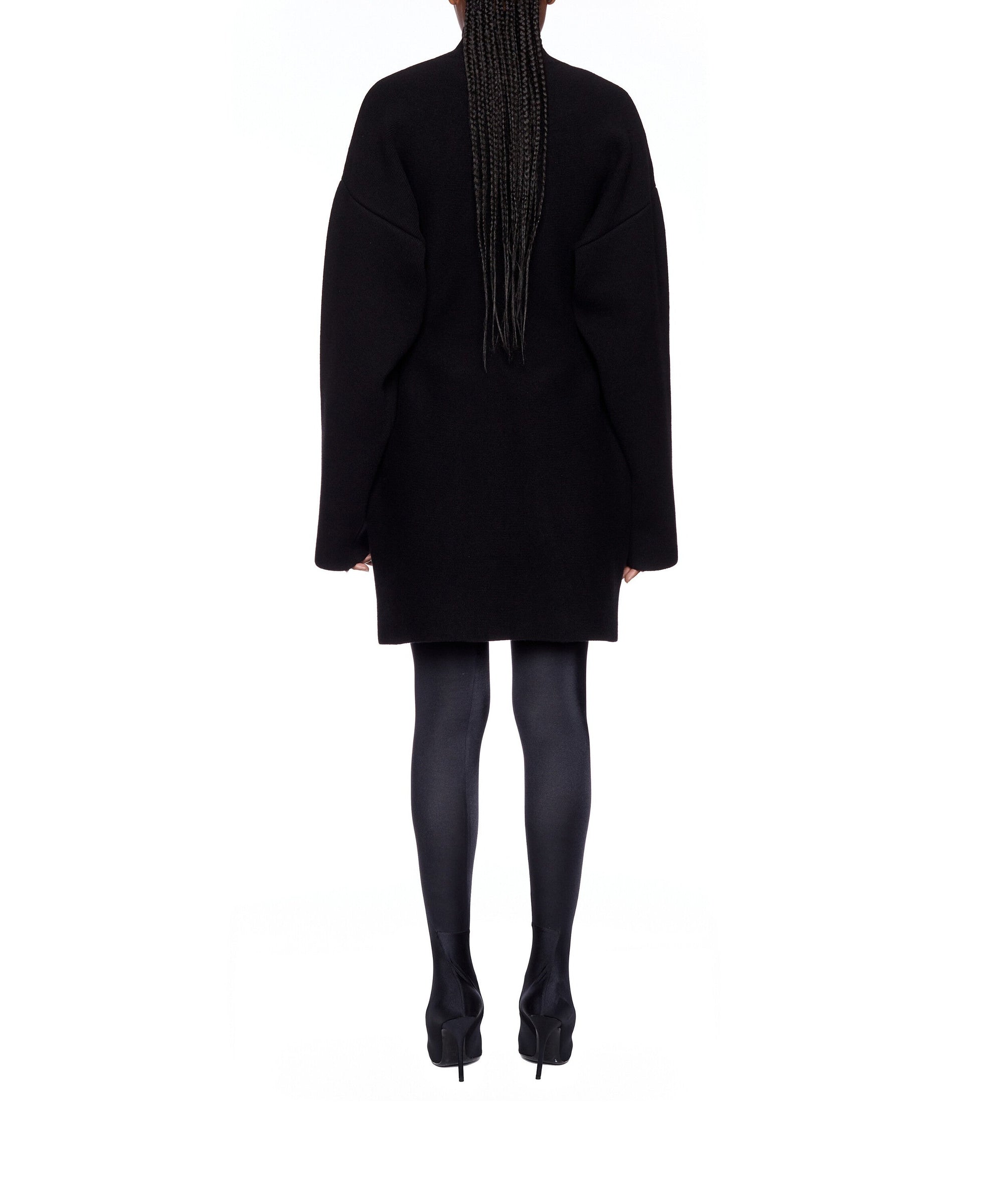Hourglass Turtleneck Dress - Black