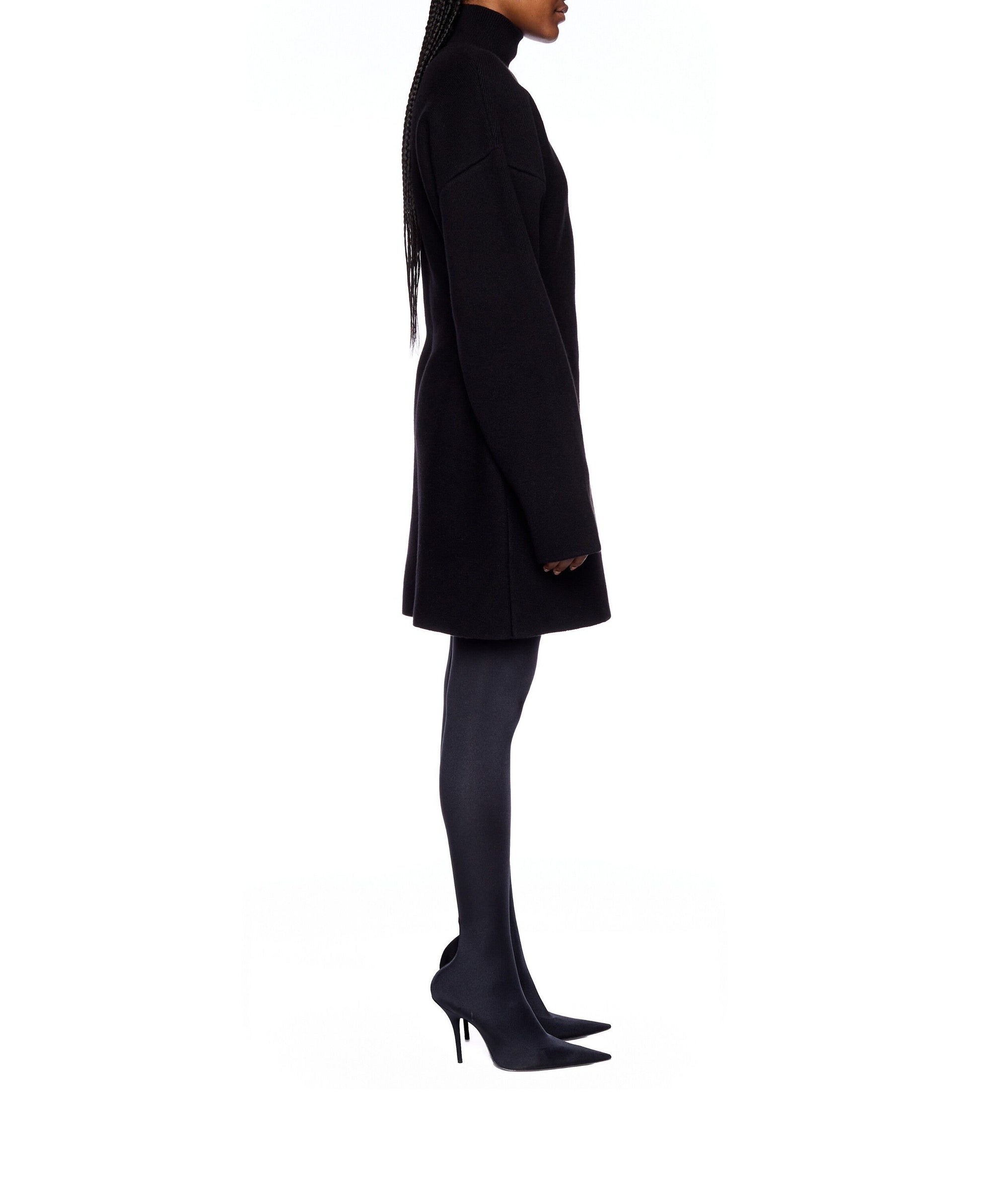 Hourglass Turtleneck Dress - Black