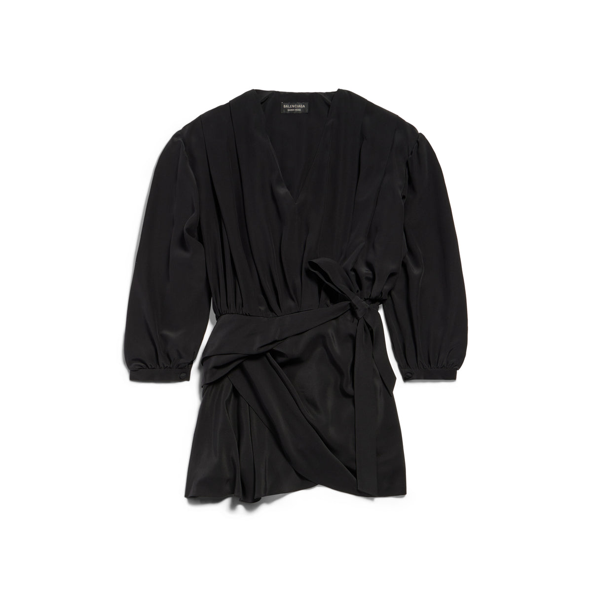 V-Neck Mini Dress - Black