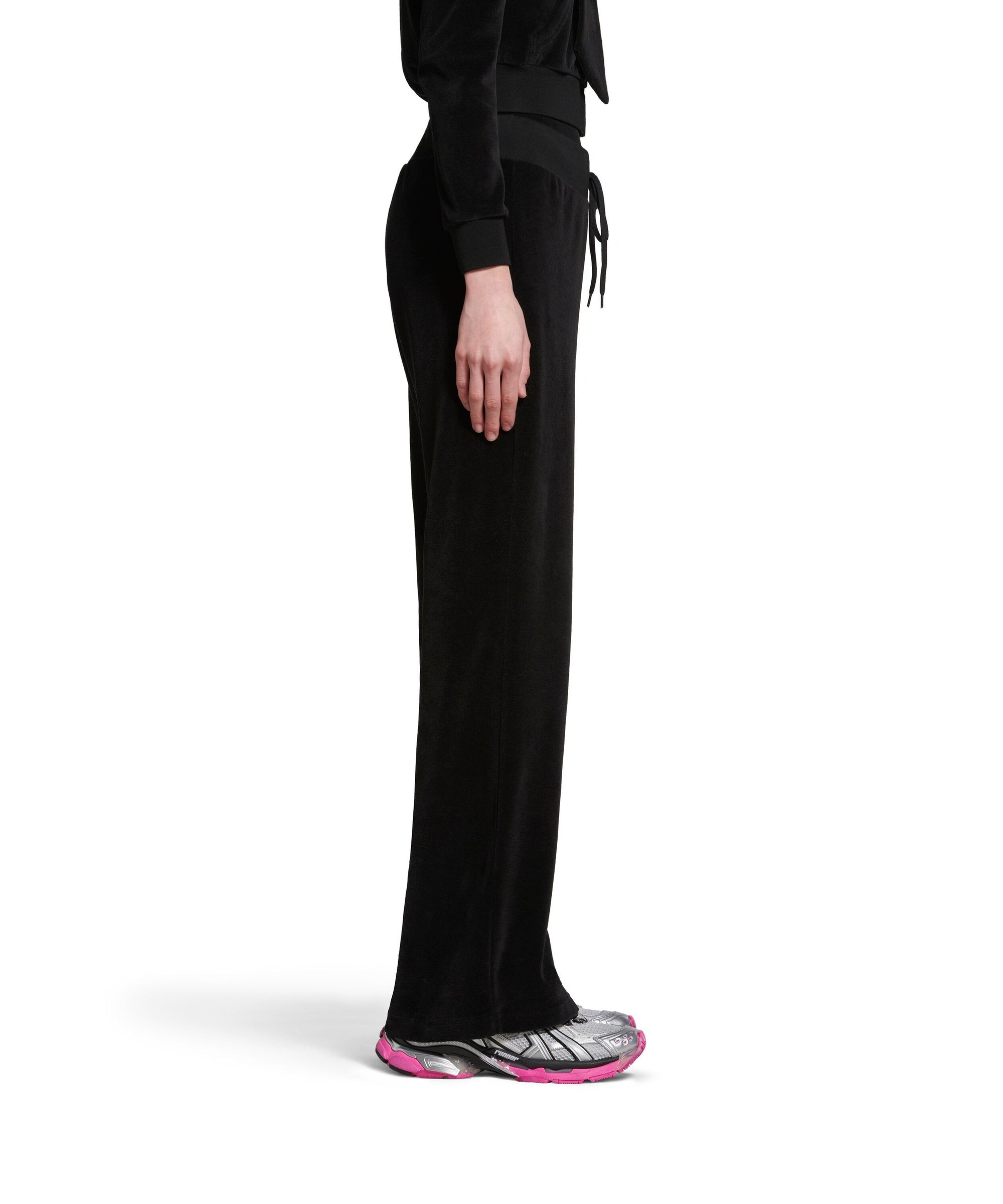 Runner Sneakers - Silver & Black & Fluo Pink