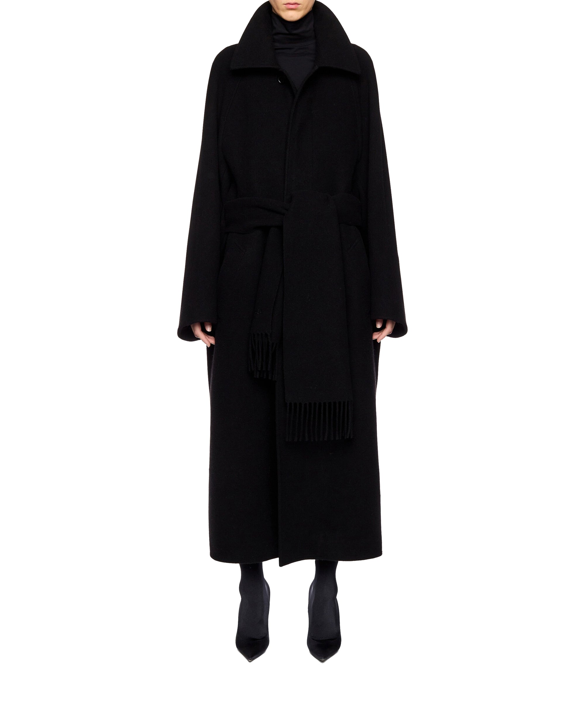 Belted Coat - Black