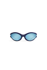 Dynamo Round met blue & mirror blue Sunglasses - Met Blue & Mirror Blue