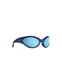 Dynamo Round met blue & mirror blue Sunglasses - Met Blue & Mirror Blue