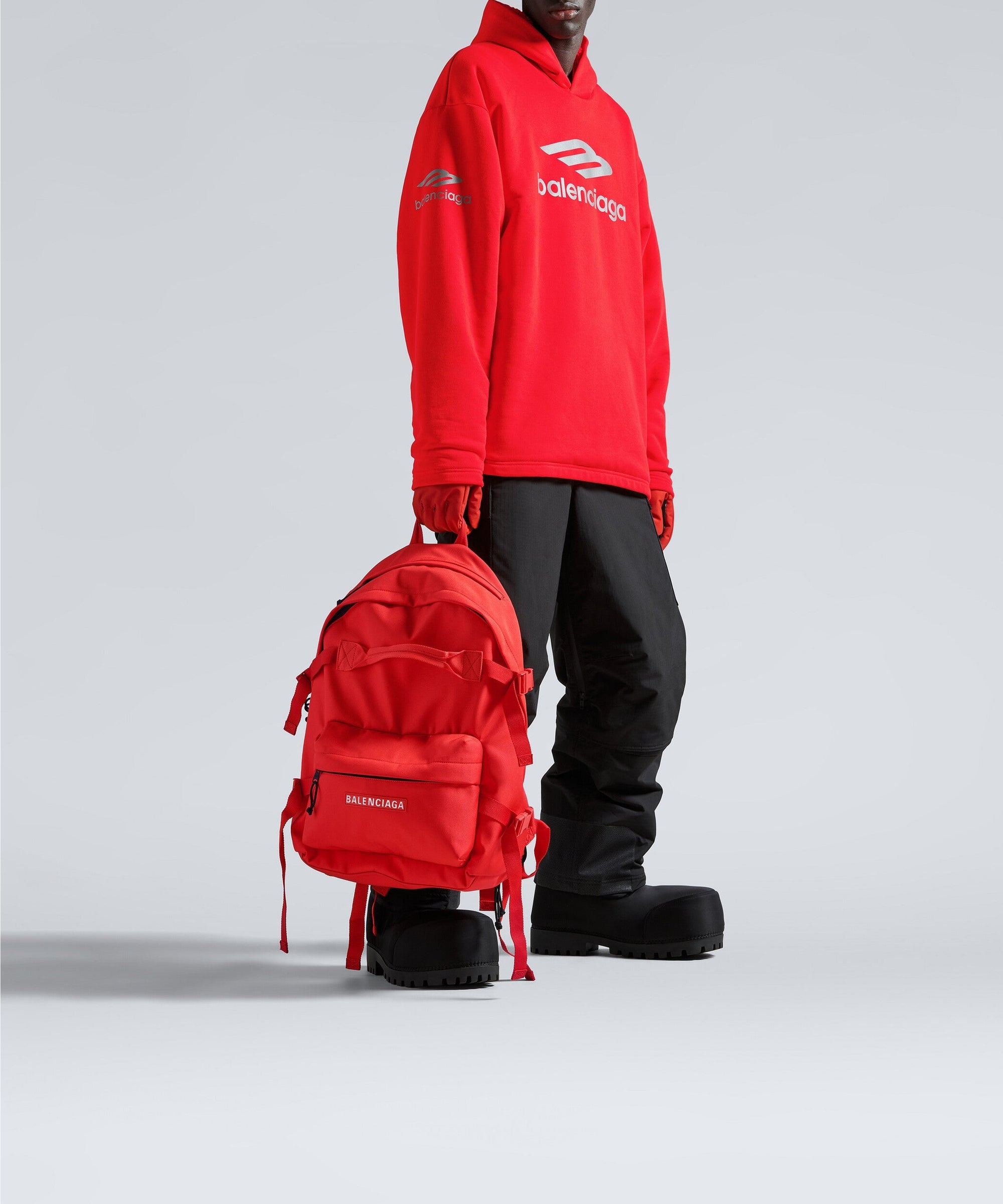 3B Sports Icon Water Repellent Hoodie Oversized - Red