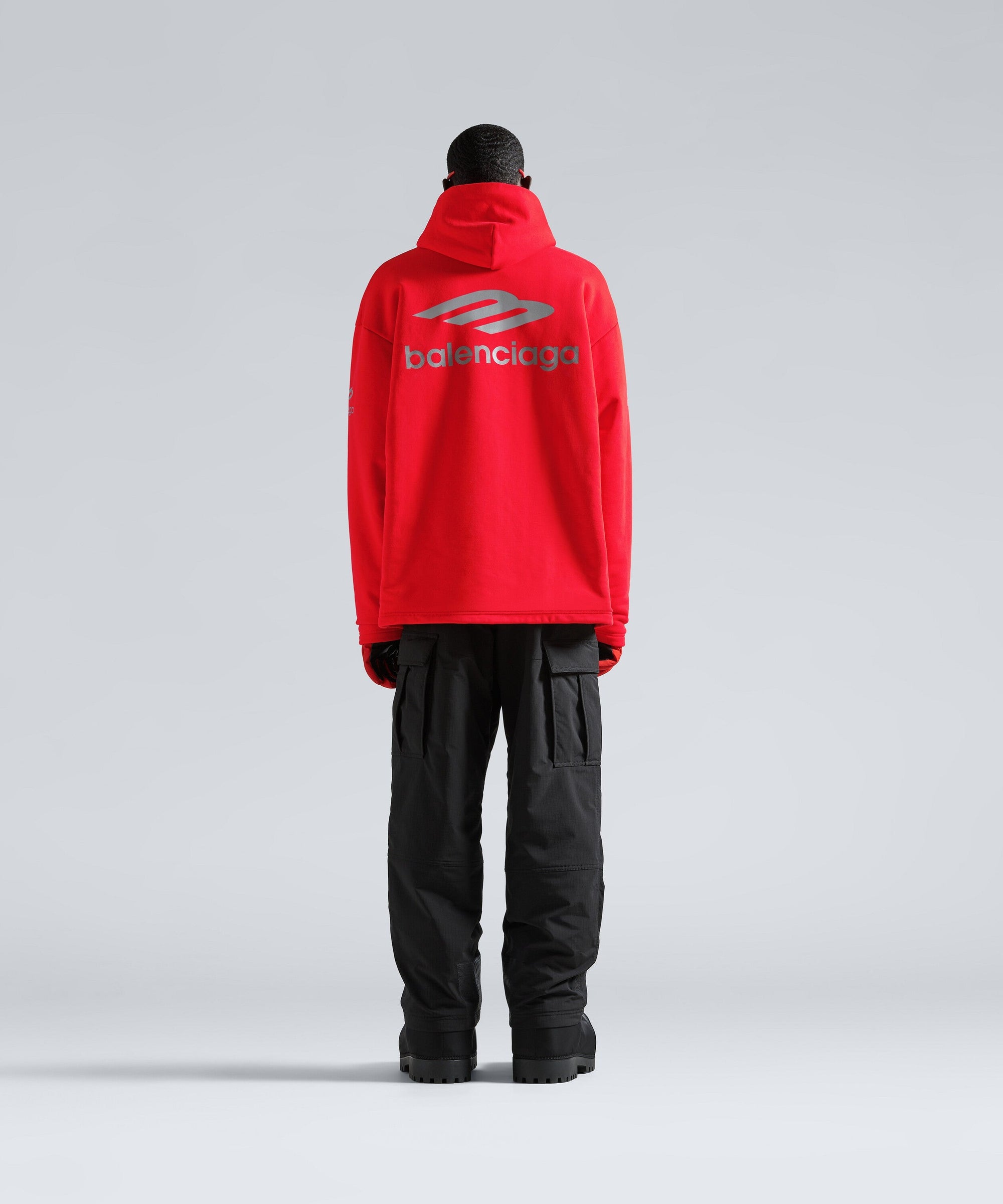 3B Sports Icon Water Repellent Hoodie Oversized - Red