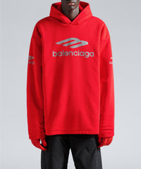 3B Sports Icon Water Repellent Hoodie Oversized - Red