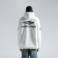 3B Sports Icon Water Repellent Hoodie Oversized - White