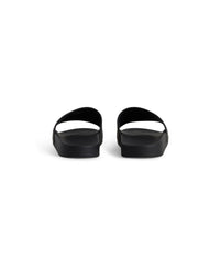 Pool Slide Sandals - Black & White & Red