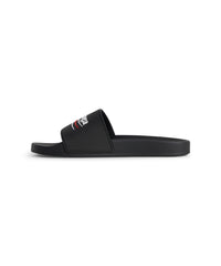 Pool Slide Sandals - Black & White & Red