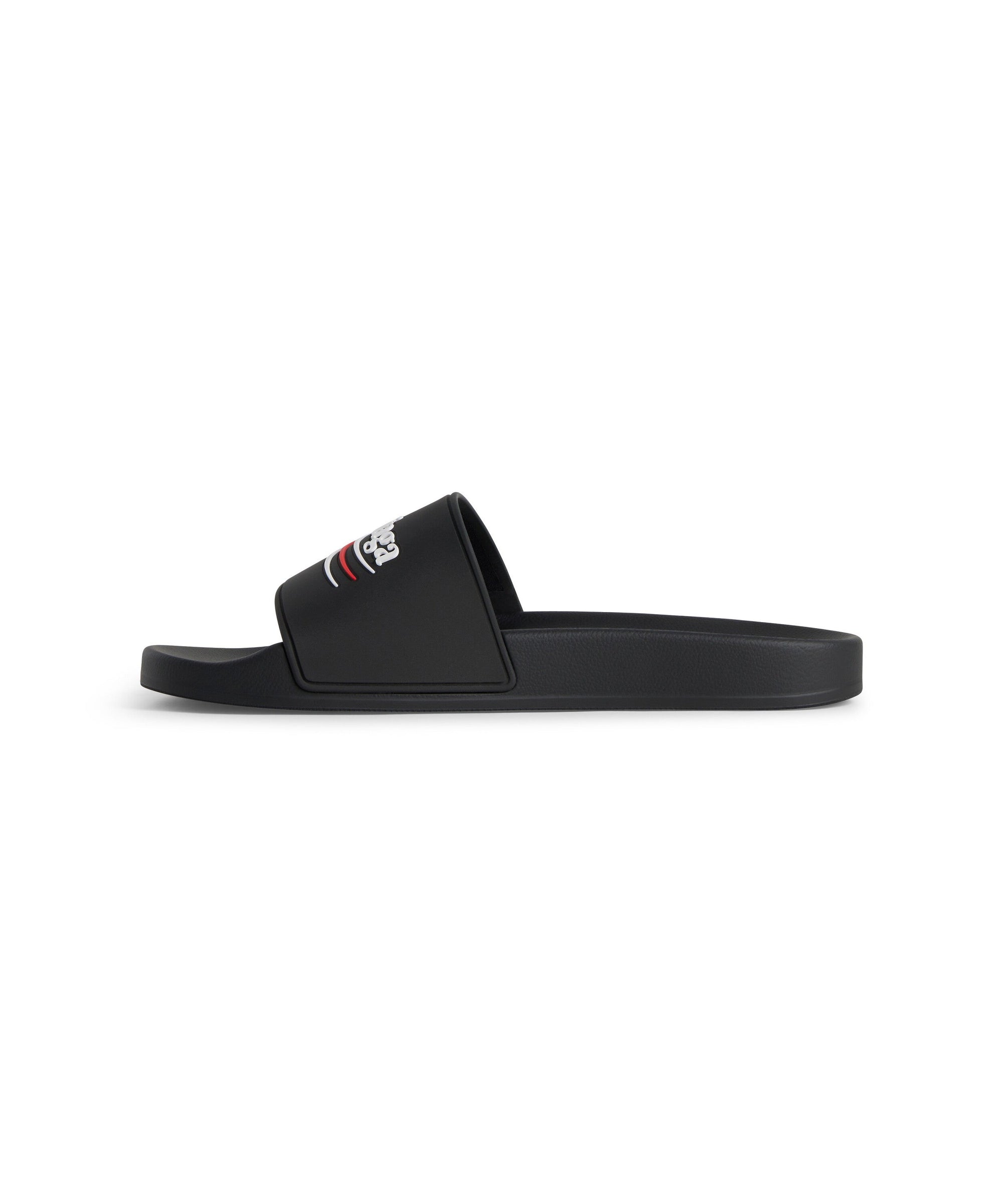 Pool Slide Sandals - Black & White & Red