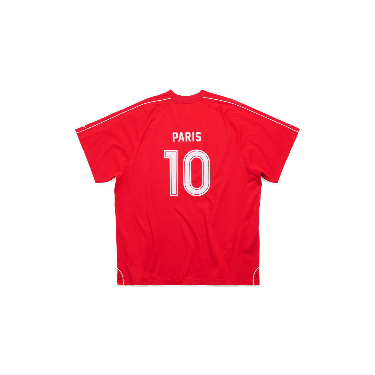 Paris Soccer T-Shirt Oversized - Sporty Red & White