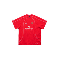 Paris Soccer T-Shirt Oversized - Sporty Red & White
