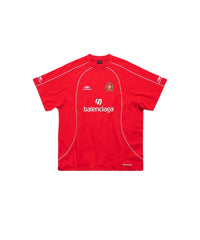 Paris Soccer T-Shirt Oversized - Sporty Red & White