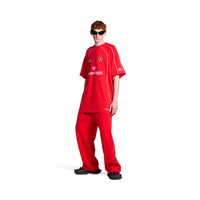 Paris Soccer T-Shirt Oversized - Sporty Red & White