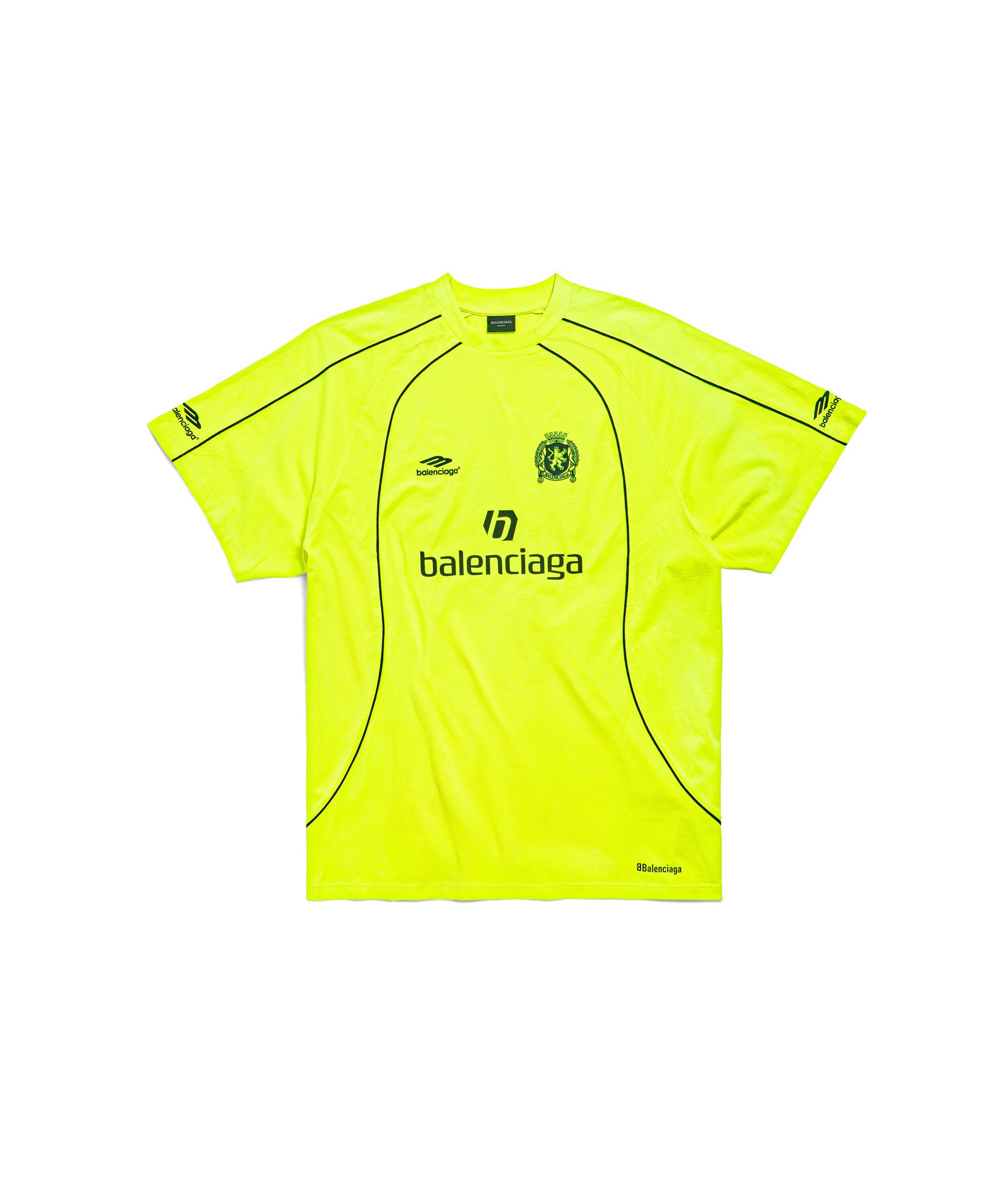 Paris Soccer T-Shirt Oversized - Fluo Yellow & Black