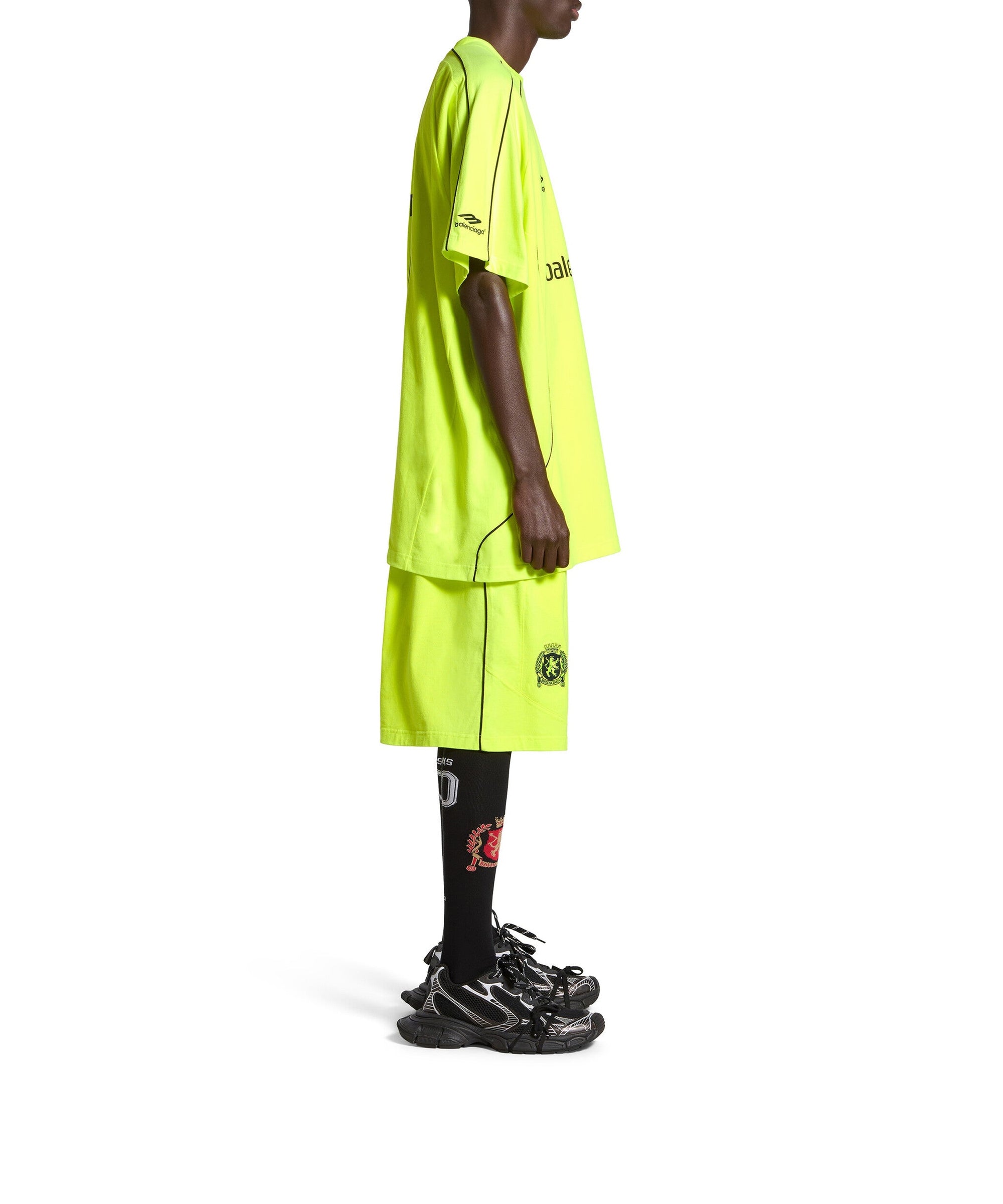 Paris Soccer T-Shirt Oversized - Fluo Yellow & Black