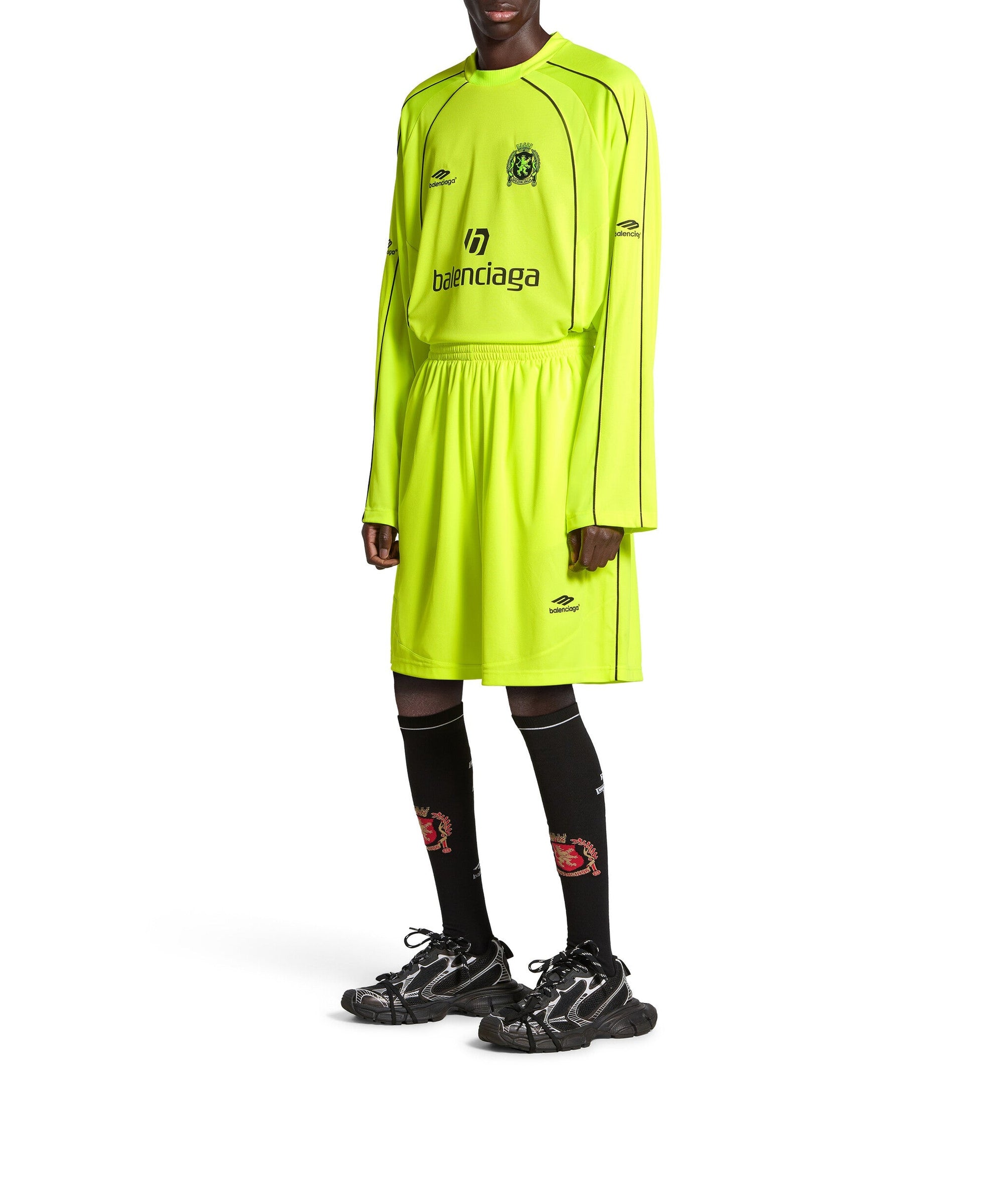 Soccer Baggy Shorts - Fluo Yellow & Black