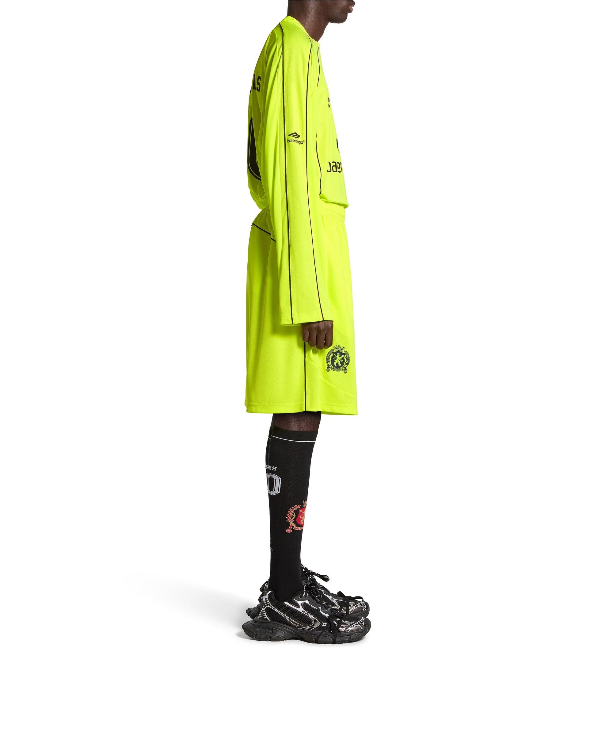 Soccer Baggy Shorts - Fluo Yellow & Black