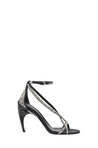 Twisted Armadillo black 95mm Sandals - Black