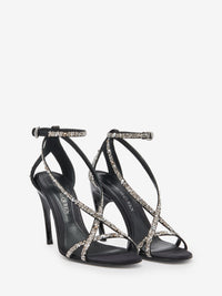 Twisted Armadillo black 95mm Sandals - Black