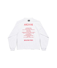 Balenciaga Music x Archives Series Connected Long Sleeve T-Shirt - Grey & Red