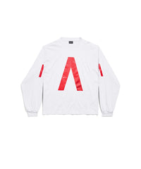 Balenciaga Music x Archives Series Connected Long Sleeve T-Shirt - Grey & Red