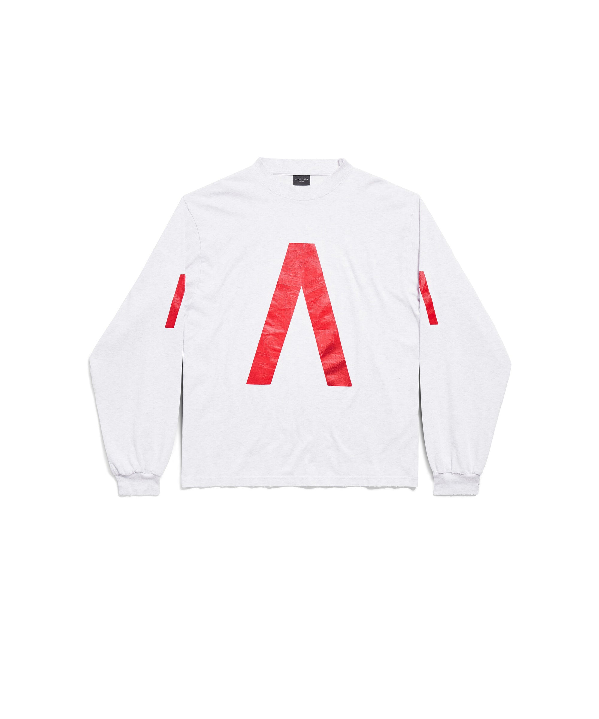 Balenciaga Music x Archives Series Connected Long Sleeve T-Shirt - Grey & Red