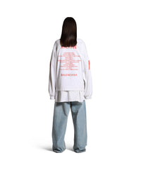 Balenciaga Music x Archives Series Connected Long Sleeve T-Shirt - Grey & Red