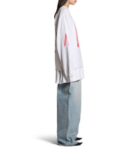 Balenciaga Music x Archives Series Connected Long Sleeve T-Shirt - Grey & Red