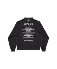 Balenciaga Music x Archives Series Connected Long Sleeve T-Shirt - Faded Black & White