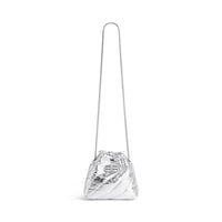 Crush XS Tote Bag Metallized Quilted - Silver