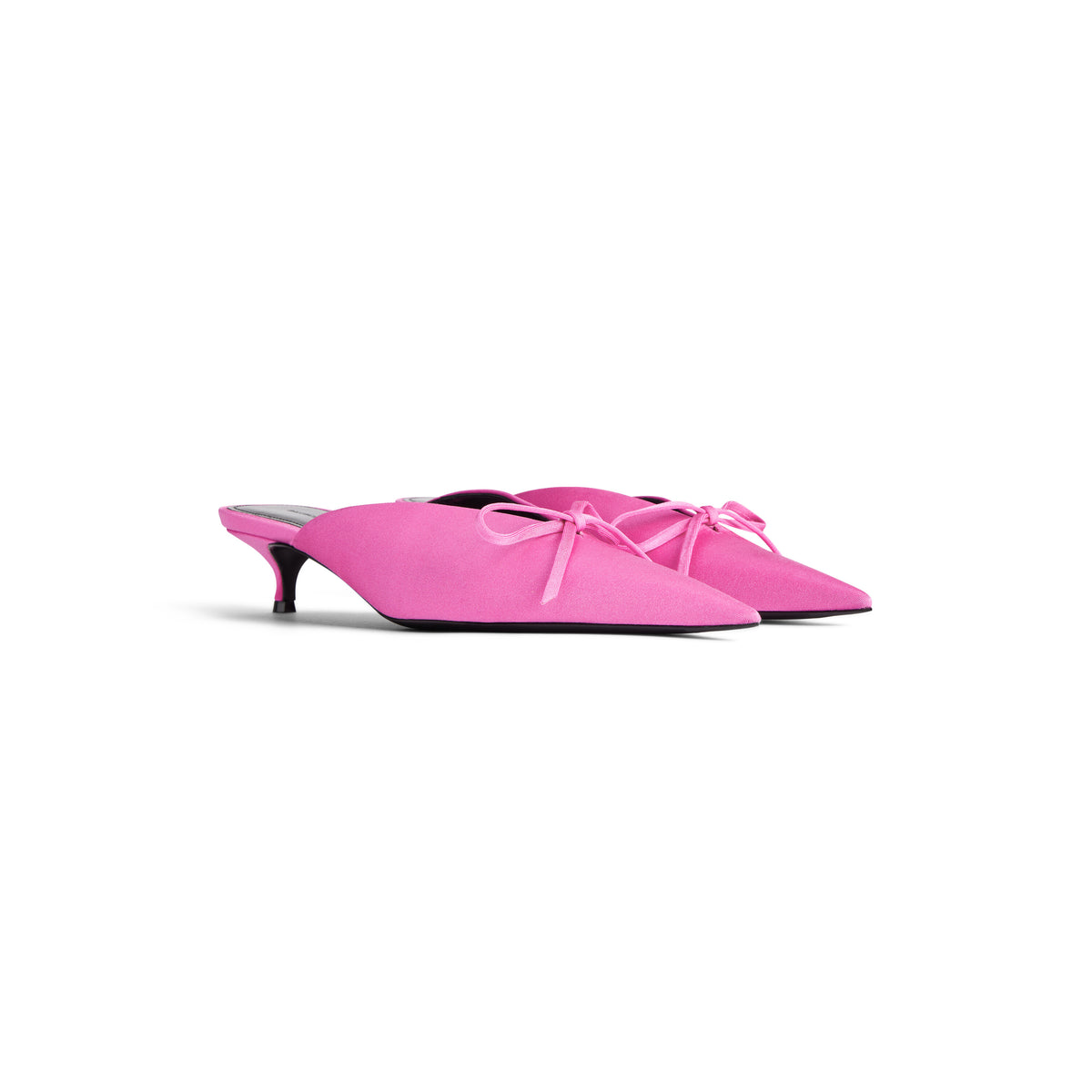 Knife Bow 40 Mules - Pink