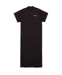 Beverly Hills T-Shirt Maxi Dress - Washed Black & White