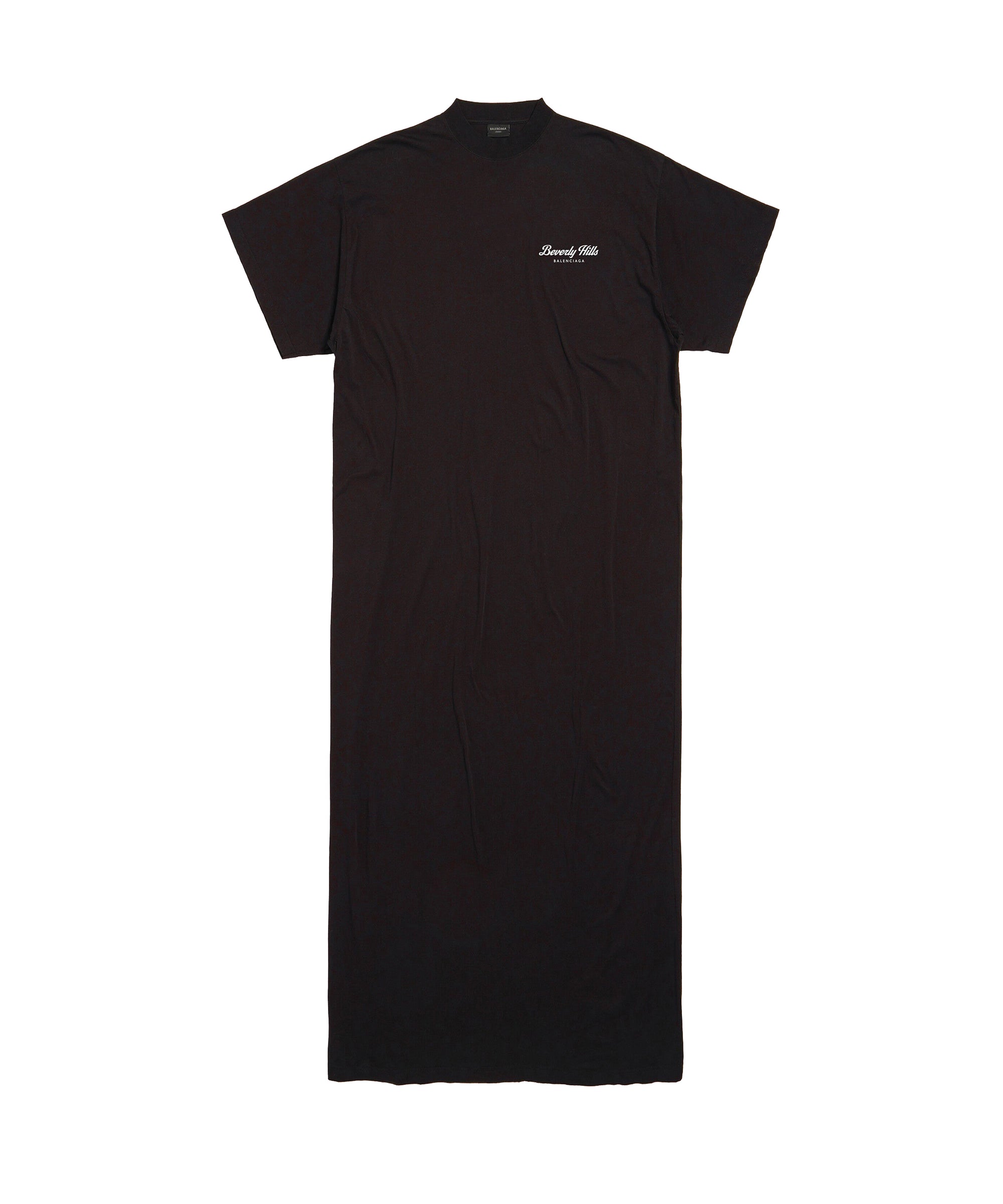 Beverly Hills T-Shirt Maxi Dress - Washed Black & White