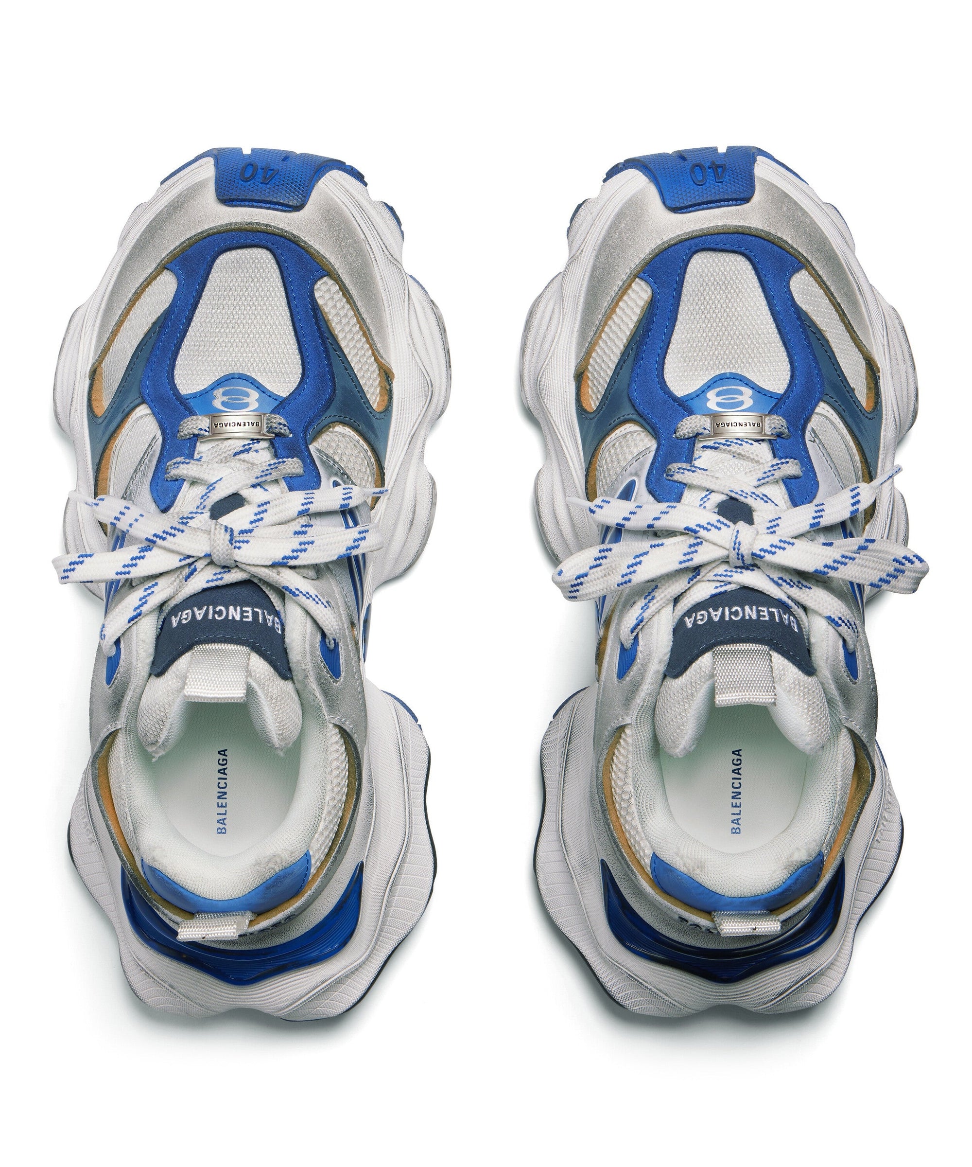 Cargo Sneakers - Grey & White & Blue