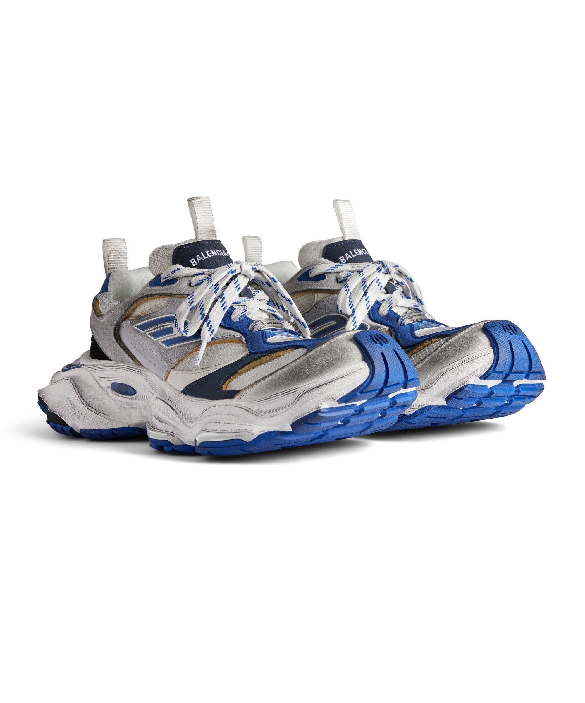 Cargo Sneakers - Grey & White & Blue