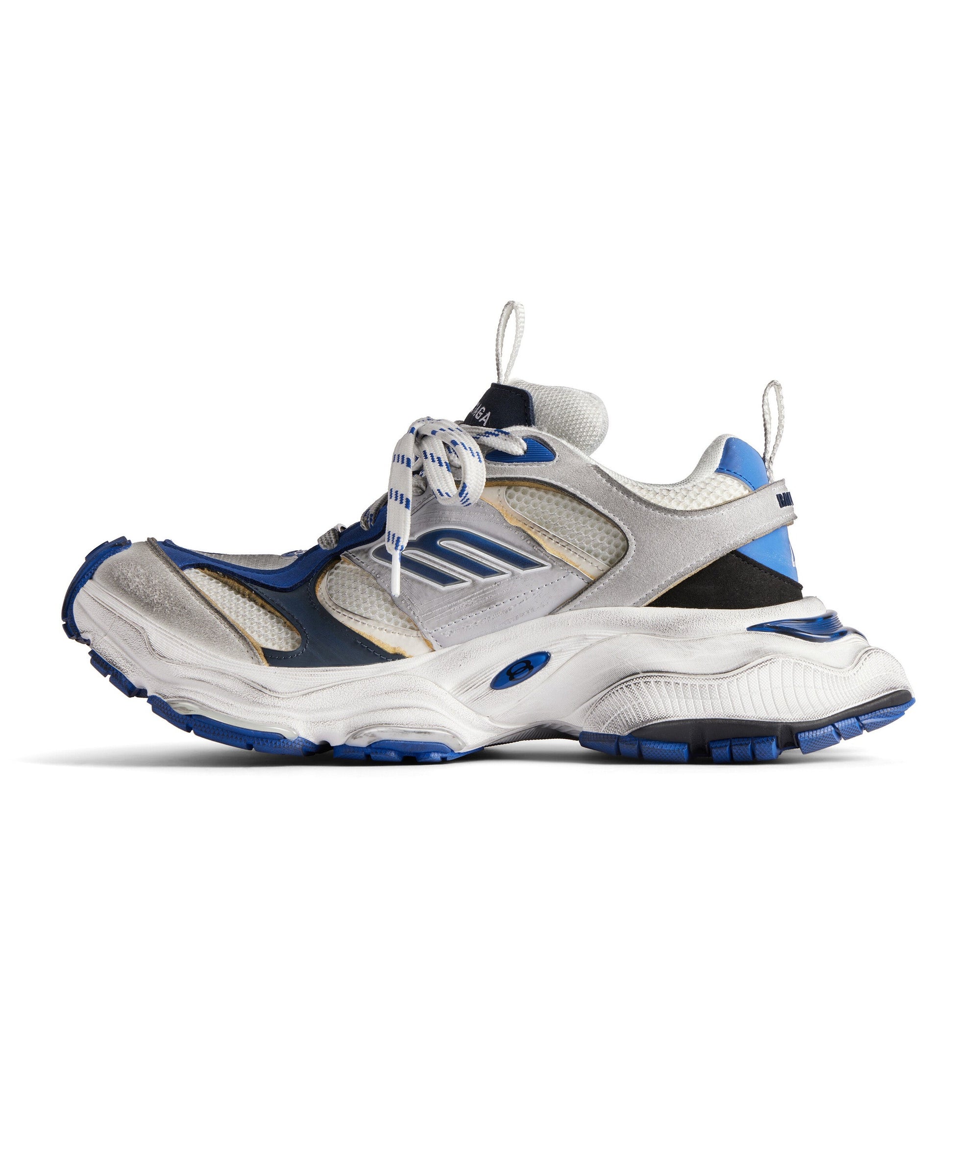 Cargo Sneakers - Grey & White & Blue