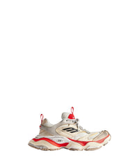 Cargo Sneakers - Beige & Grey & Red