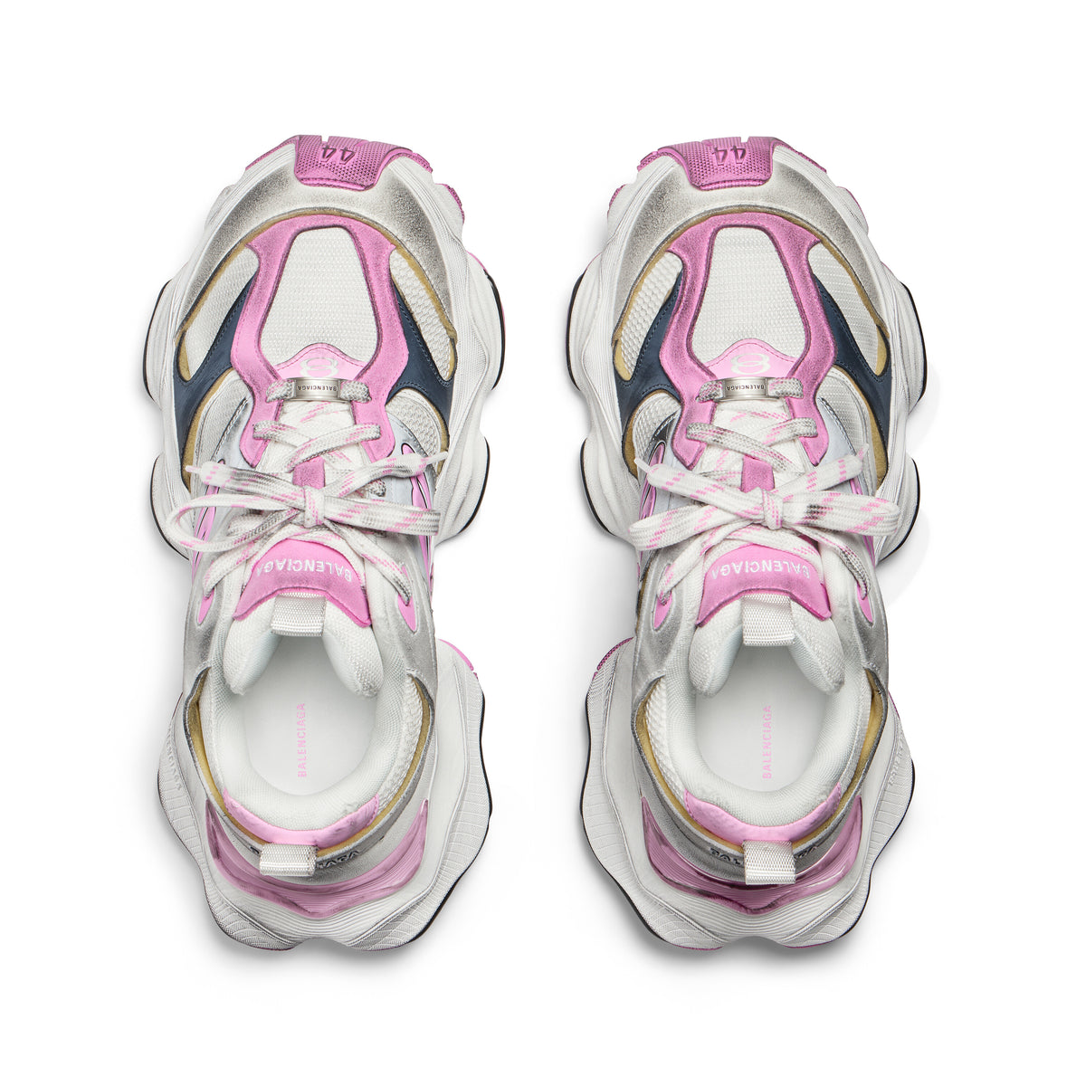 Cargo Sneakers - Grey & White & Pink