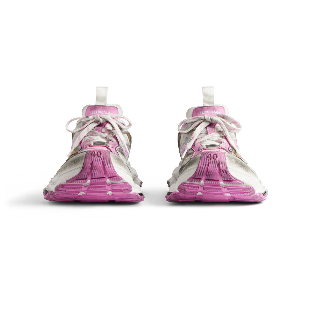 Cargo Sneakers - Grey & White & Pink