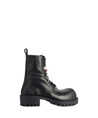 Hummer Lace-Up Booties - Black