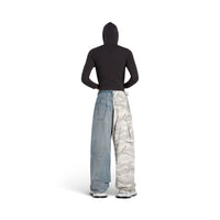 Grayscale Camo Hybrid Baggy Pants - Outback Blue