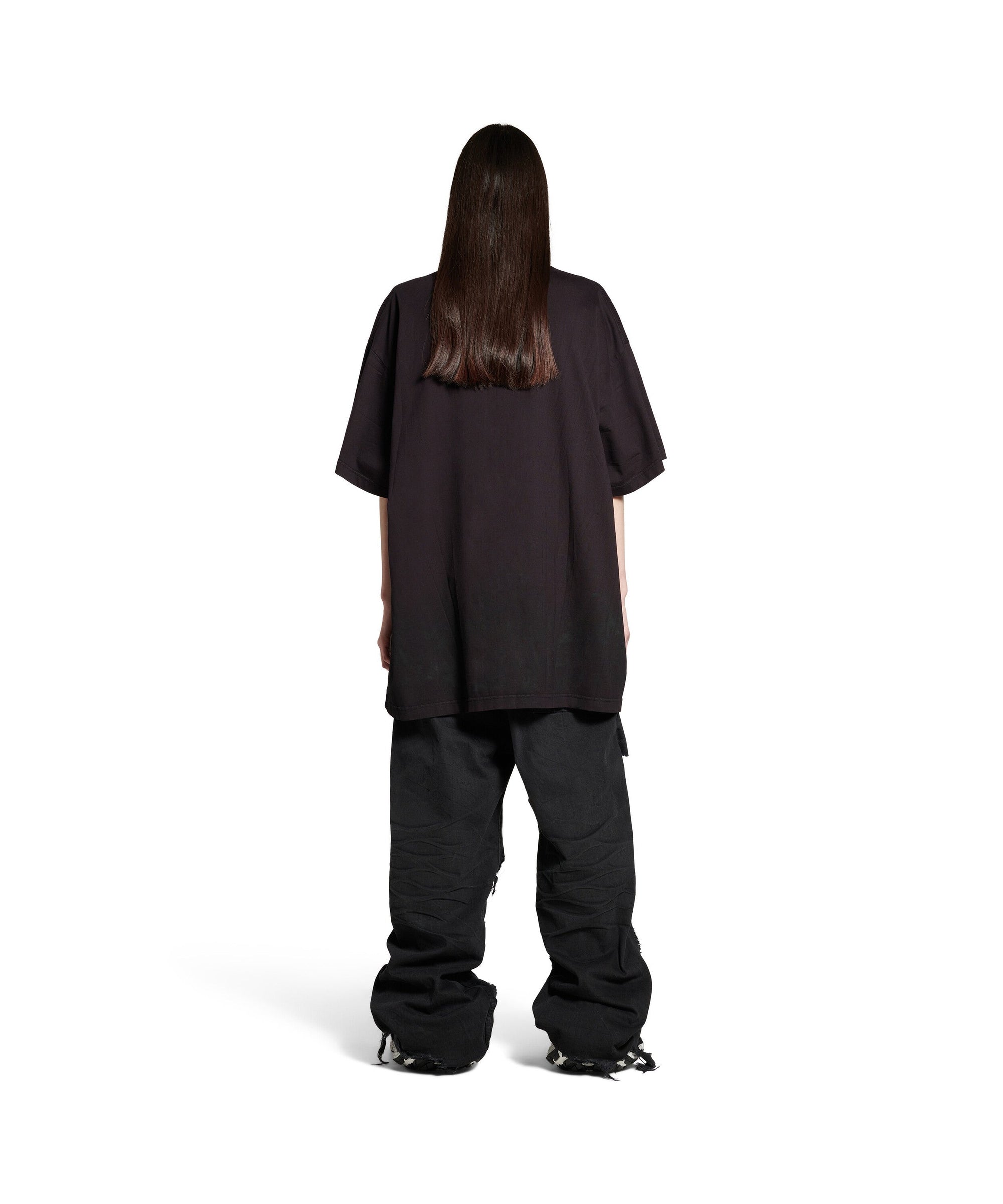 Metal BB Stencil T-Shirt Oversized - Washed Black & White