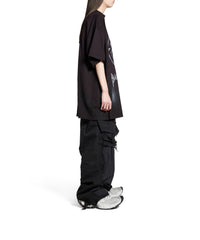 Metal BB Stencil T-Shirt Oversized - Washed Black & White