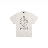 Metal BB Stencil T-Shirt Oversized - Ecru & Black