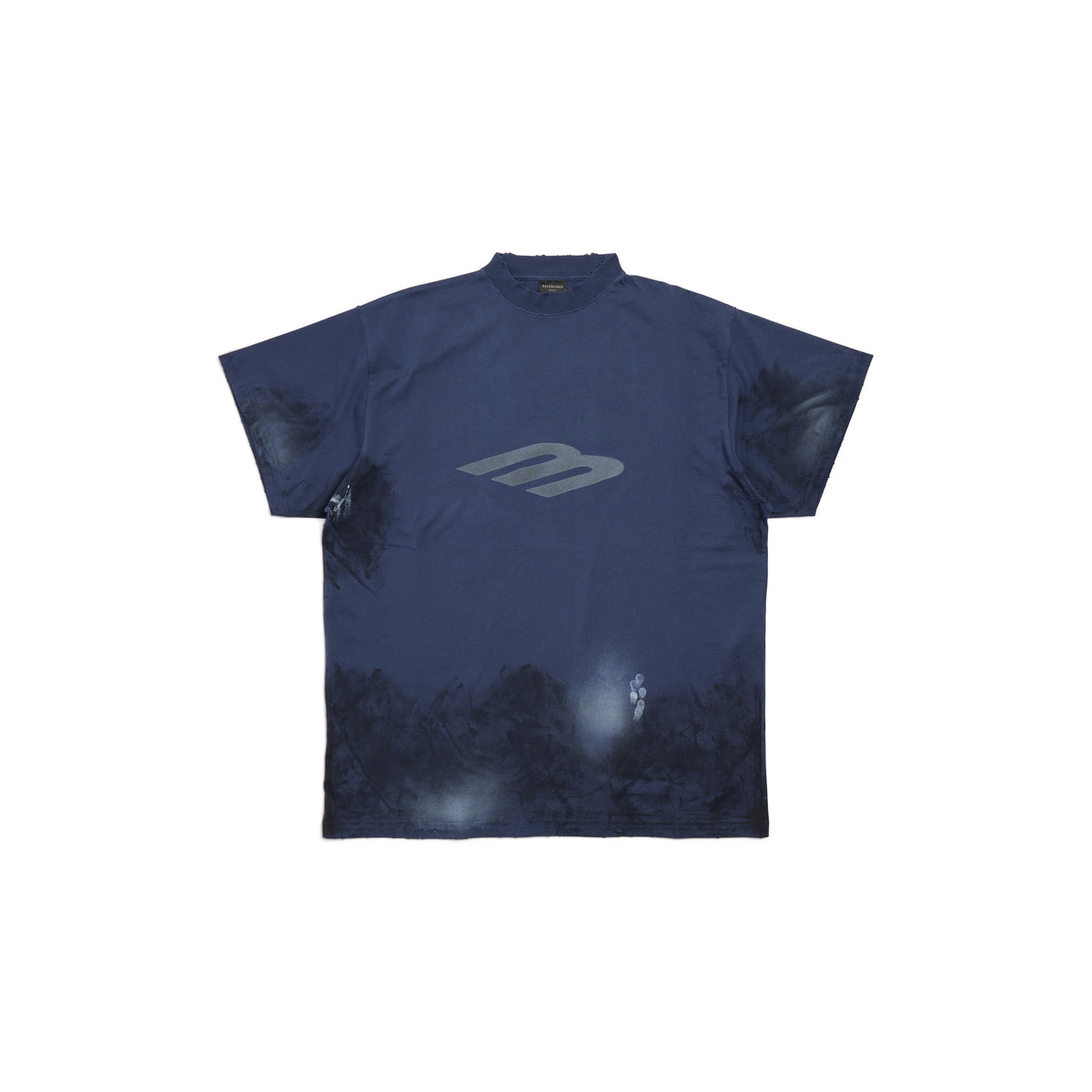 3B Stencil T-Shirt Oversized - Whashed Blue