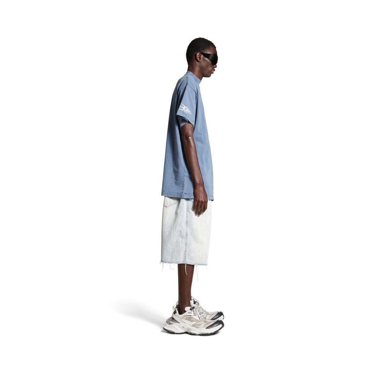 Burning Unity T-Shirt Oversized - Washed Out Blue