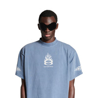 Burning Unity T-Shirt Oversized - Washed Out Blue